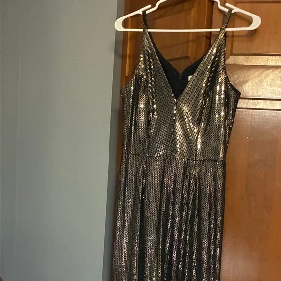 Dress the Population | Dresses | Dress The Population Black And Gold Maxi  Dress | Poshmark